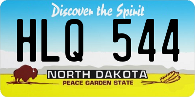 ND license plate HLQ544