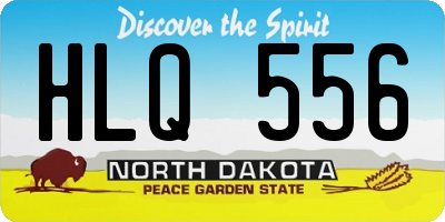 ND license plate HLQ556