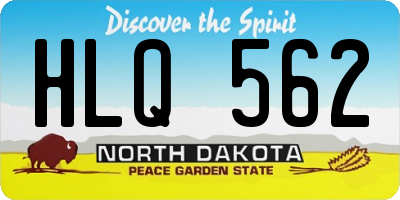 ND license plate HLQ562