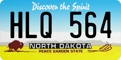 ND license plate HLQ564