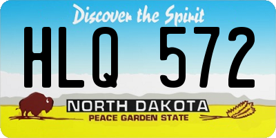 ND license plate HLQ572