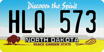 ND license plate HLQ573