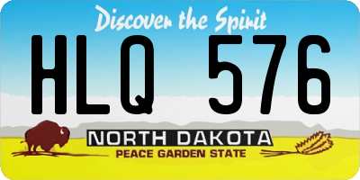 ND license plate HLQ576