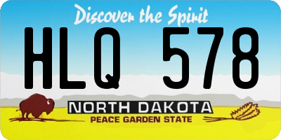 ND license plate HLQ578