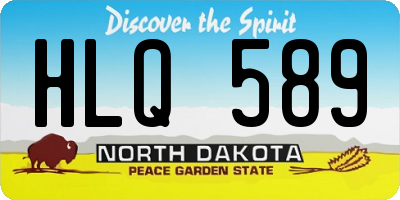 ND license plate HLQ589