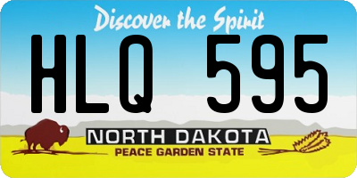 ND license plate HLQ595