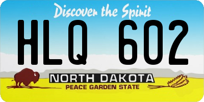 ND license plate HLQ602