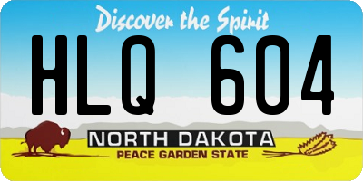 ND license plate HLQ604