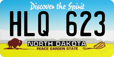 ND license plate HLQ623