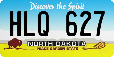 ND license plate HLQ627