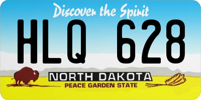 ND license plate HLQ628
