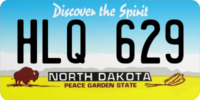 ND license plate HLQ629