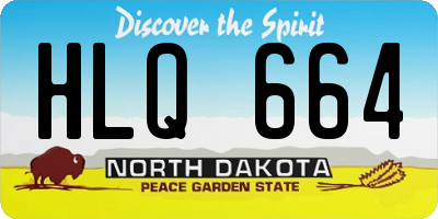 ND license plate HLQ664