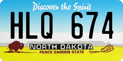 ND license plate HLQ674