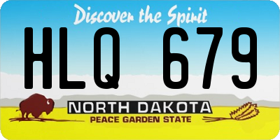 ND license plate HLQ679