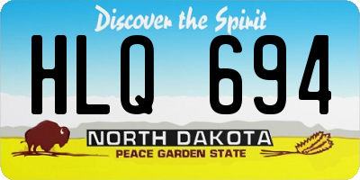 ND license plate HLQ694