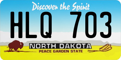 ND license plate HLQ703