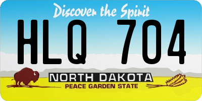 ND license plate HLQ704