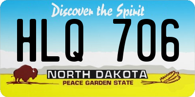 ND license plate HLQ706