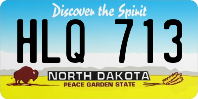 ND license plate HLQ713