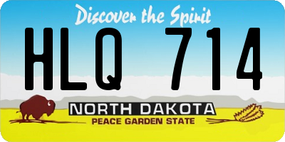 ND license plate HLQ714