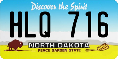 ND license plate HLQ716