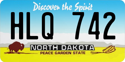 ND license plate HLQ742