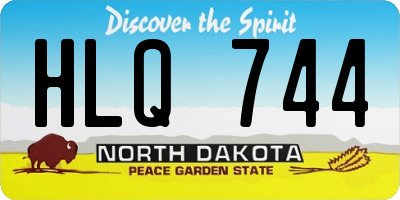 ND license plate HLQ744