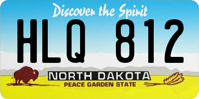 ND license plate HLQ812
