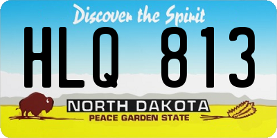 ND license plate HLQ813