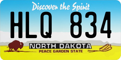 ND license plate HLQ834