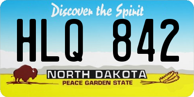 ND license plate HLQ842