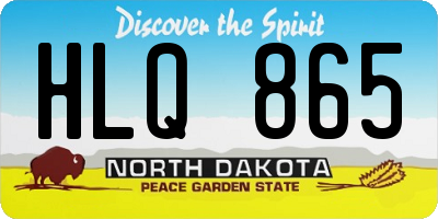 ND license plate HLQ865