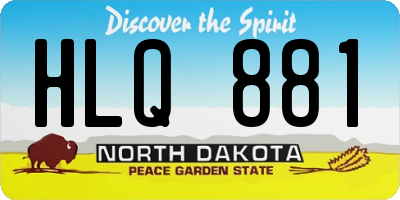 ND license plate HLQ881
