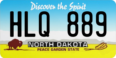 ND license plate HLQ889