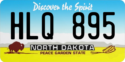 ND license plate HLQ895