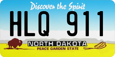 ND license plate HLQ911