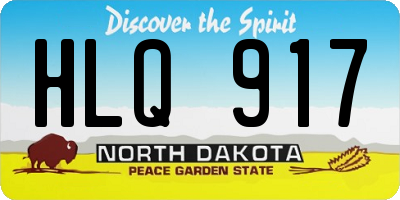 ND license plate HLQ917