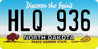 ND license plate HLQ936