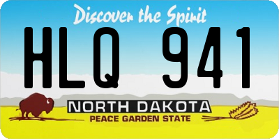 ND license plate HLQ941