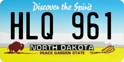 ND license plate HLQ961