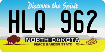 ND license plate HLQ962