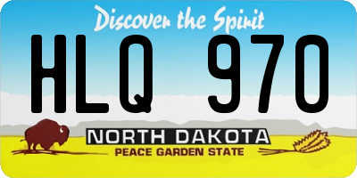 ND license plate HLQ970