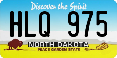 ND license plate HLQ975