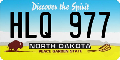 ND license plate HLQ977