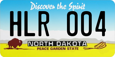 ND license plate HLR004