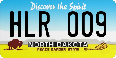 ND license plate HLR009