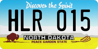 ND license plate HLR015