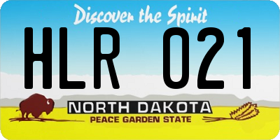ND license plate HLR021