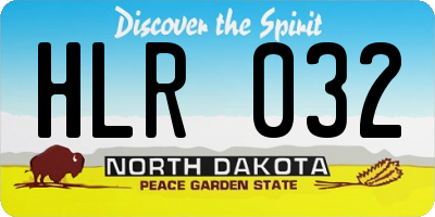 ND license plate HLR032